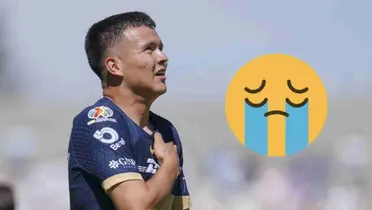 Ali Ávila con Pumas, emoji llorando 