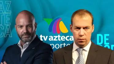 André Marín y Luis García en TV Azteca | Foto: TV Azteca y Récord