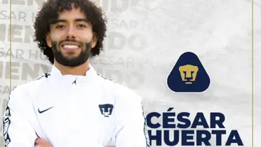 César Huerta con Pumas
