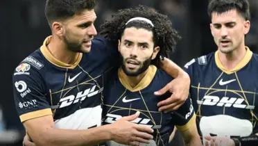 César Huerta, Lisandro Magallán e Ignacio Pussetto  / Foto:  PumasMX