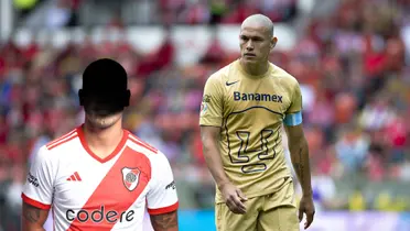 David Martínez con River Plate y Dario Verón