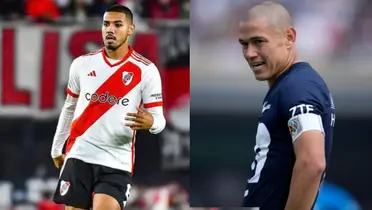 David Martínez  con River Plate y Darío Verón con Pumas