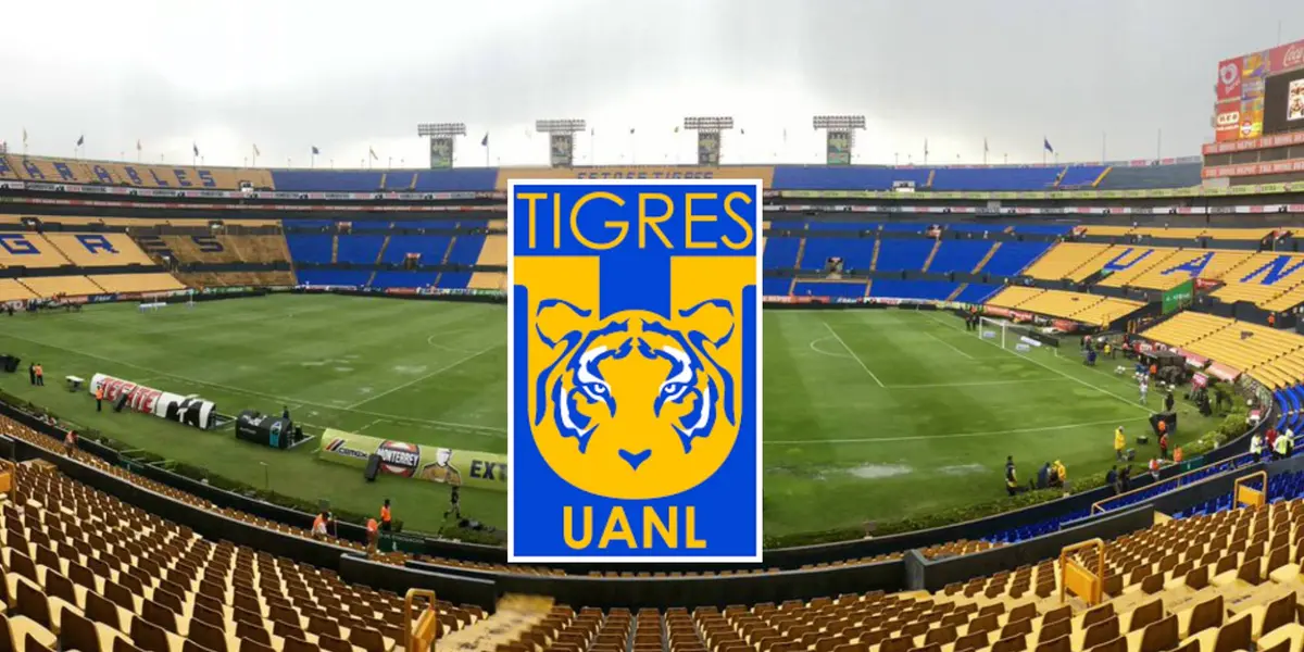 Estadio Universitario con escudo de Tigres