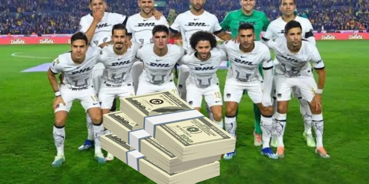 Foto oficial de Pumas con dinero 