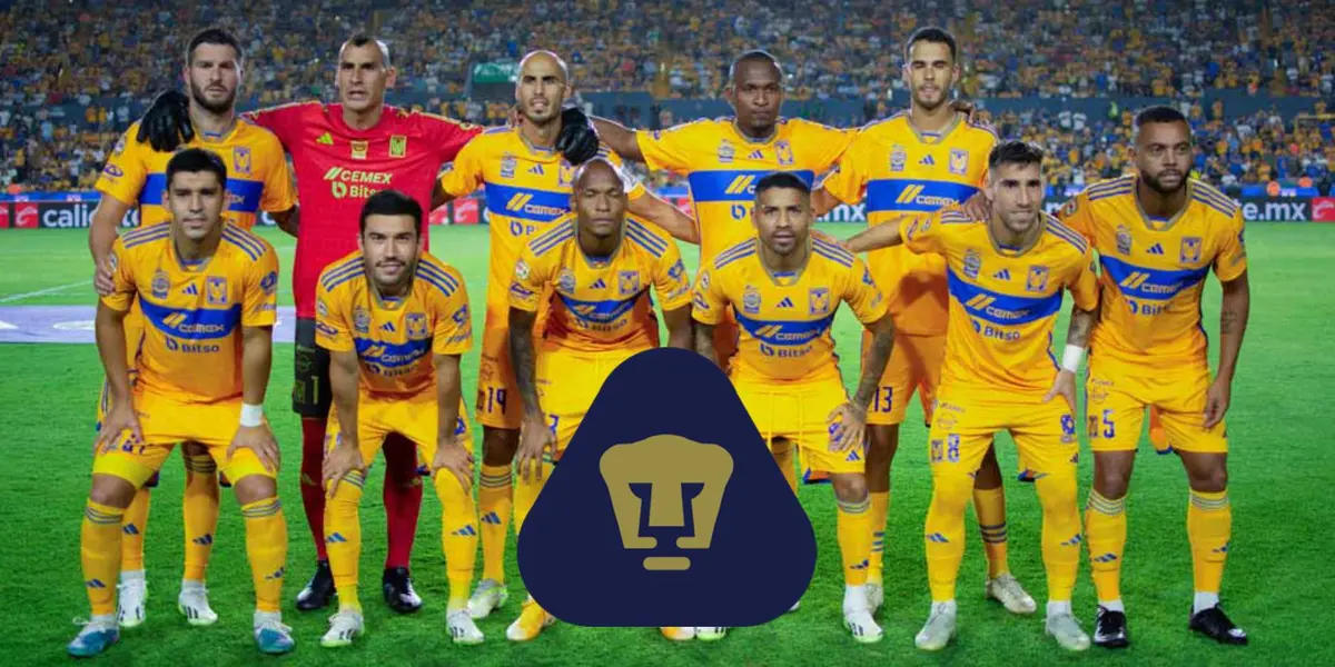 Foto oficial de Tigres con escudo de Pumas