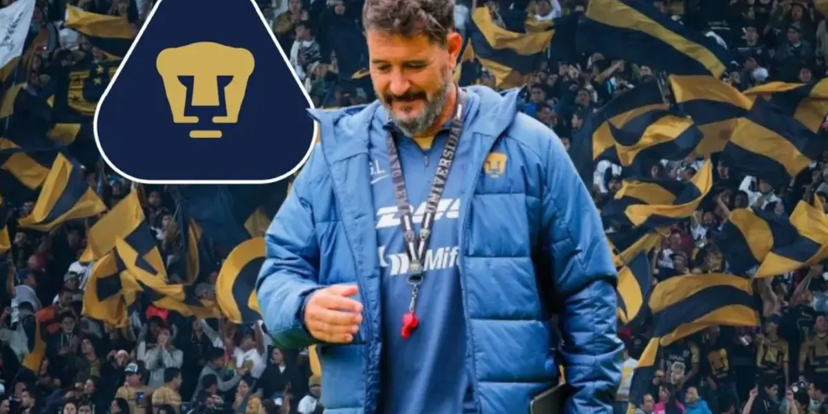 Gustavo Lema con afición de Pumas