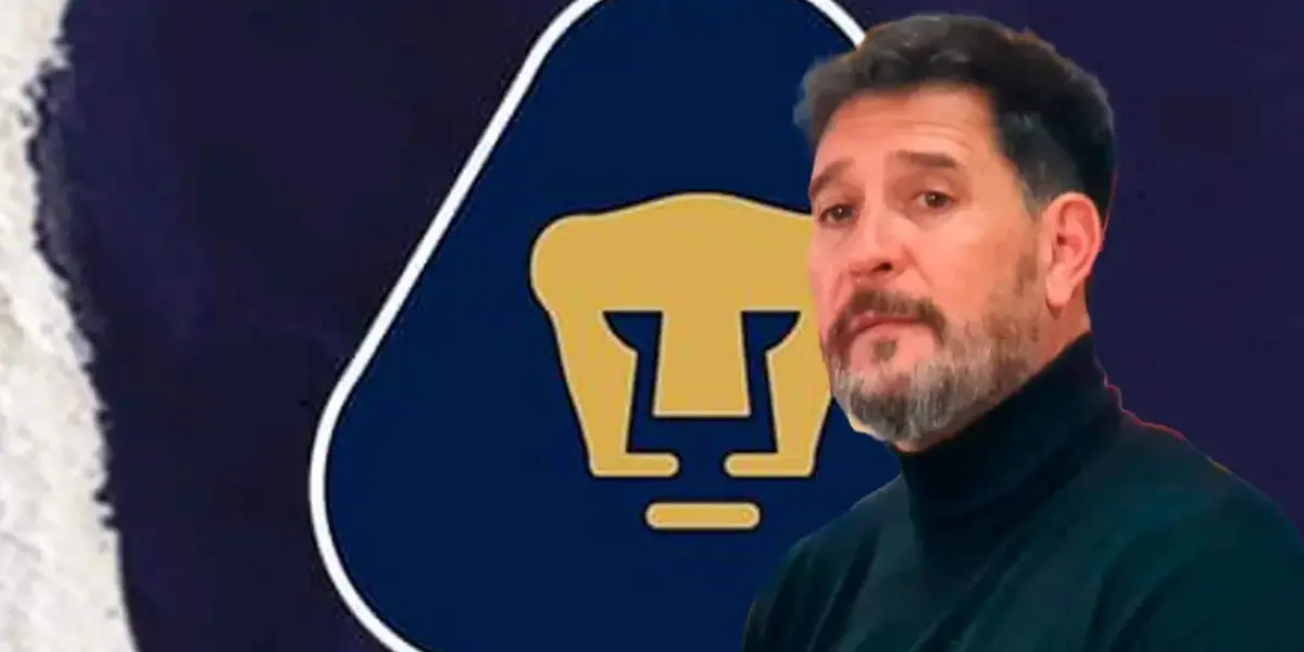 Gustavo Lema con escudo de Pumas