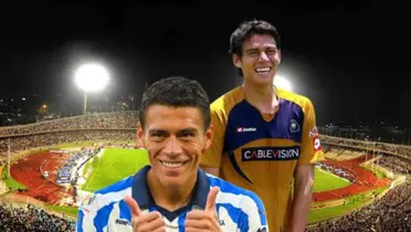 Héctor Moreno con playera de Rayados y de Pumas