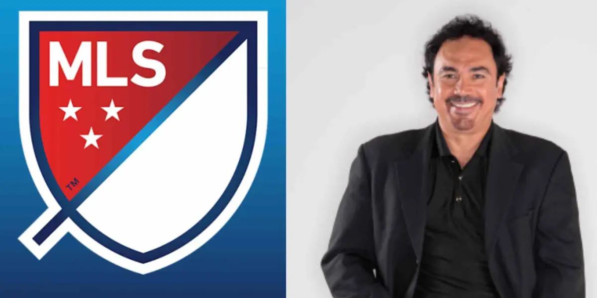 Hugo Sánchez con logo de MLS