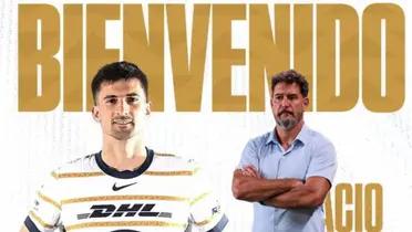 Ignacio Pussetto y Gustavo Lema con Pumas / Foto: Pumas y Esto