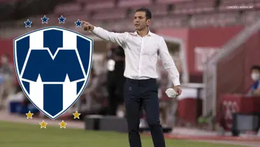 Jaime Lozano escudo de Rayados | Foto; MEXSPORT