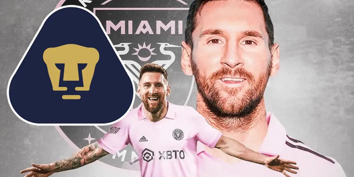 Lionel Messi con el Inter de Miami con escudo de Pumas