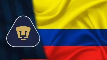 Pumas con bandera de Colombia