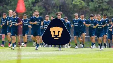 Pumas entrenando para el partido vs Juárez / Foto: Pumas MX