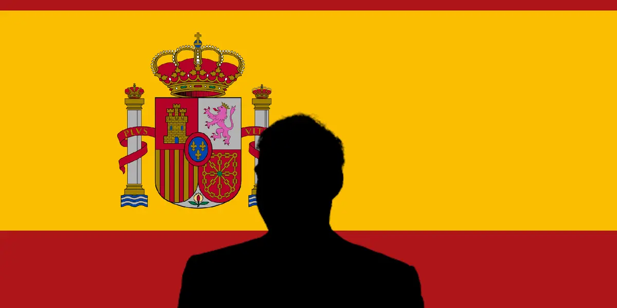 Silueta de Diego Alonso con bandera de España