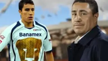 Efraín Juárez como jugador y Juárez como entrenador de los Pumas (Fuente: Voz de Querétaro)