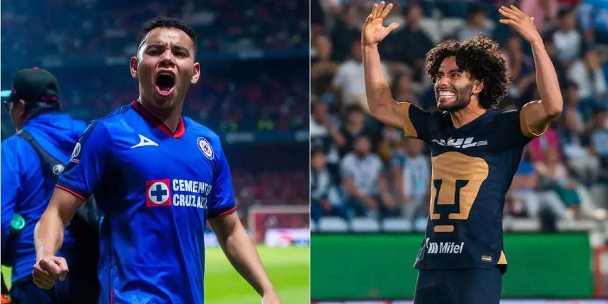 César Huerta con Pumas y Charly Rodríguez con Cruz Azul 