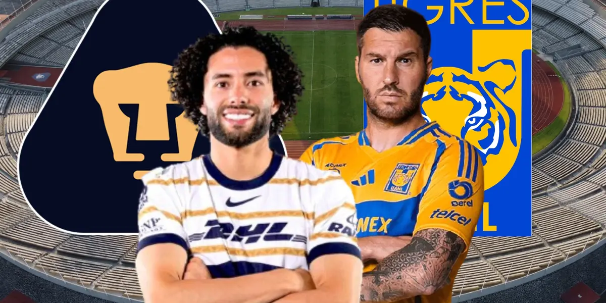 César Huerta y André Gignac / Foto: @PumasMX / @Tigres