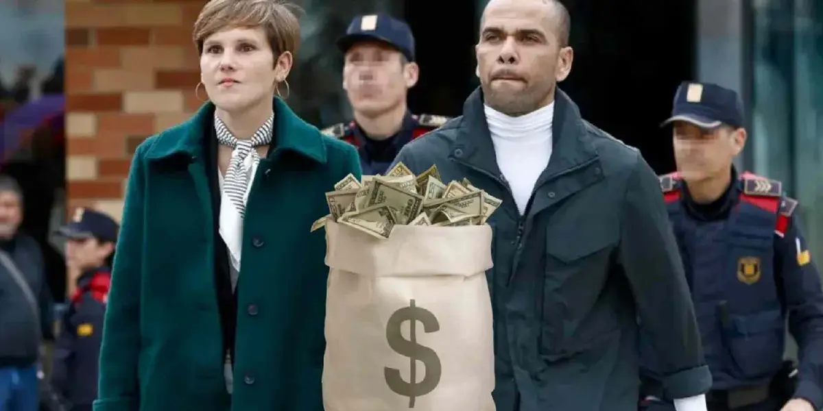 Dani Alves con su abogada y dinero