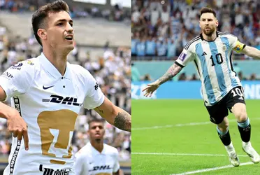 Después de la victoria de Argentina en semifinales, el delantero de Pumas elogió la actuación de Messi en Qatar