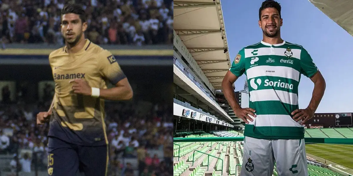 Eduardo Herrera con Pumas y Santos Laguna