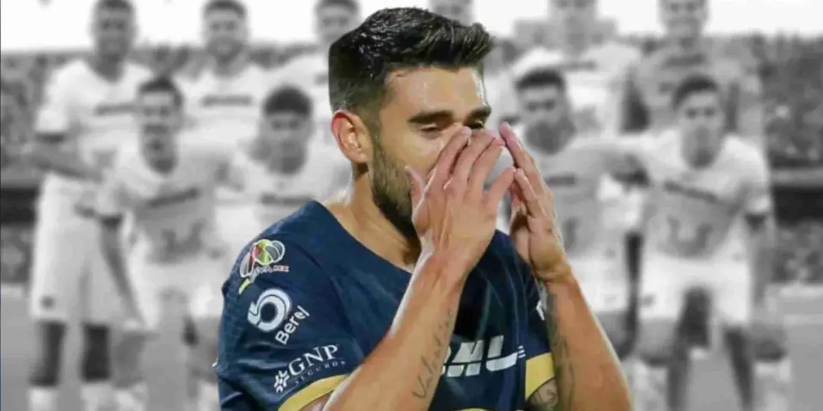 Eduardo Salvio jugando con Pumas 