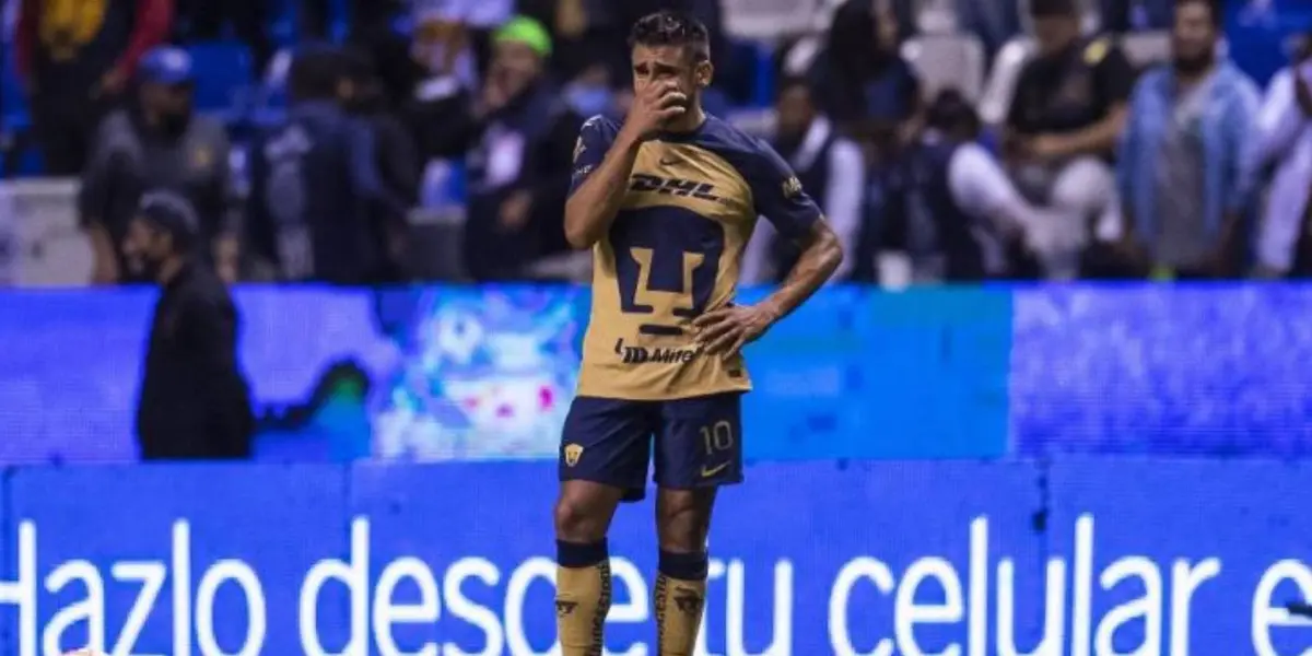 Eduardo Salvio llorando con Pumas