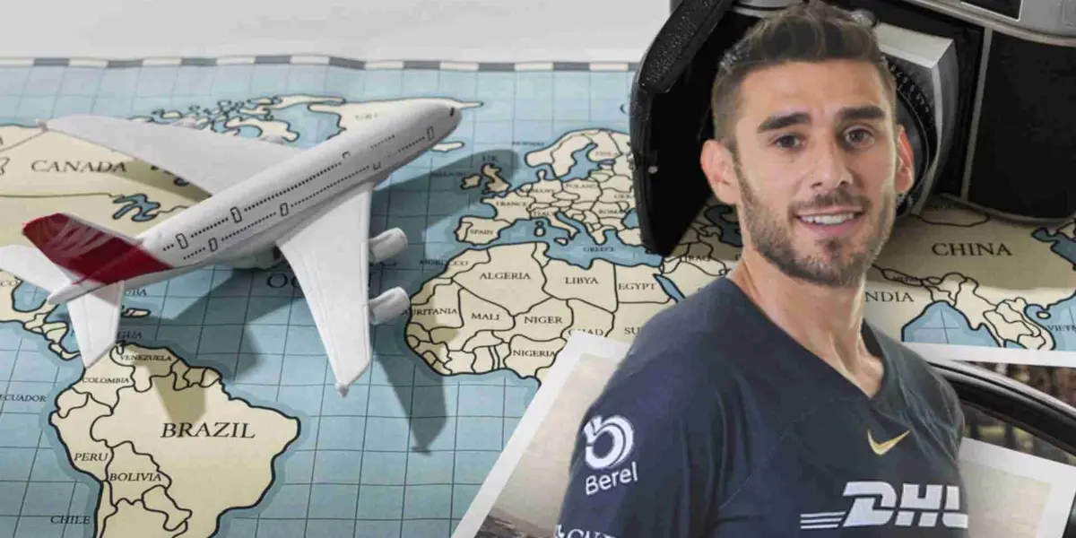 Eduardo Salvio mapa, avión en Pumas