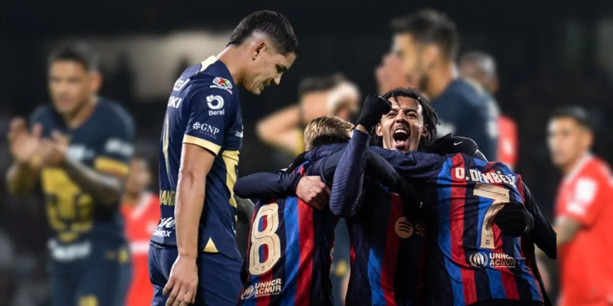 El futbolista del Barça hizo burla de un jugador de Pumas en sus redes sociales