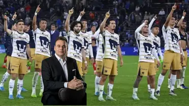 Faitelson y jugadores de Pumas/FOTO: Bolavip