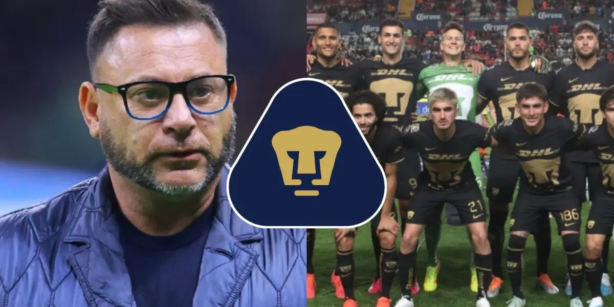 Foto oficial de Pumas y Antonio Mohamed 