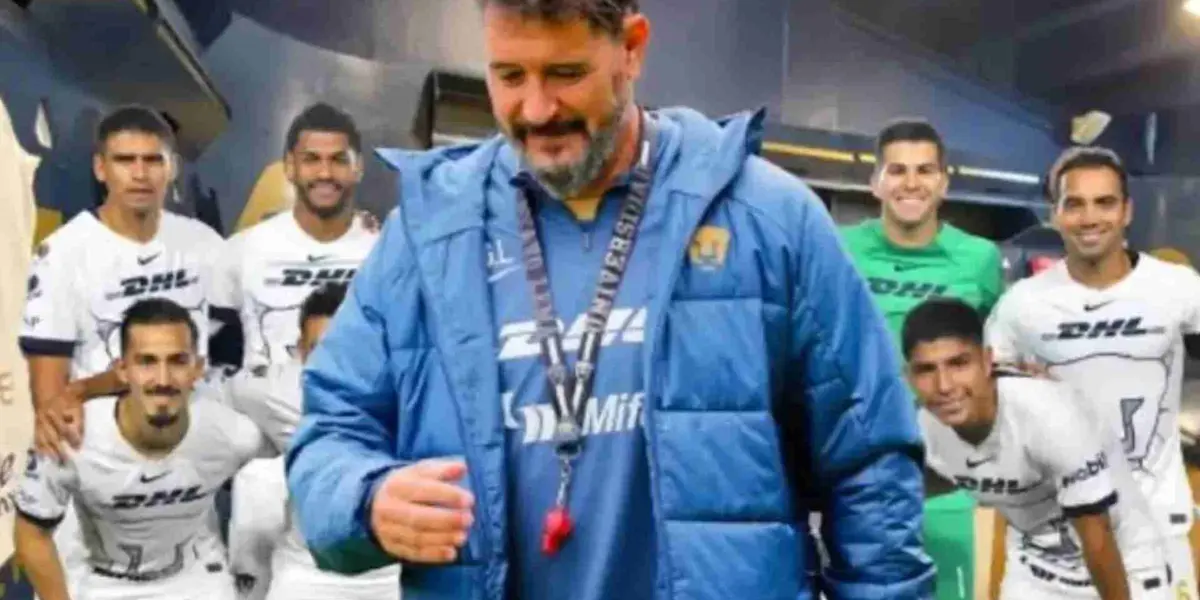 Gustavo Lema en el vestidor de los Pumas