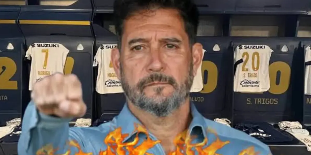 Gustavo Lema en el vestidor de Pumas