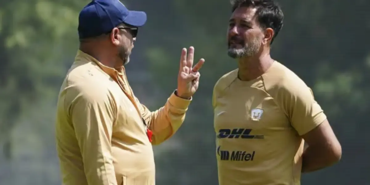 Gustavo Lema y Antonio Mohamed / Foto: PumasMX