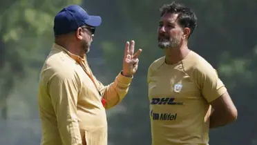 Gustavo Lema y Antonio Mohamed / Foto: PumasMX