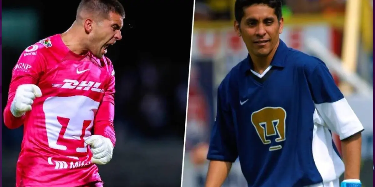 Jorge Campos y Julio González con Pumas