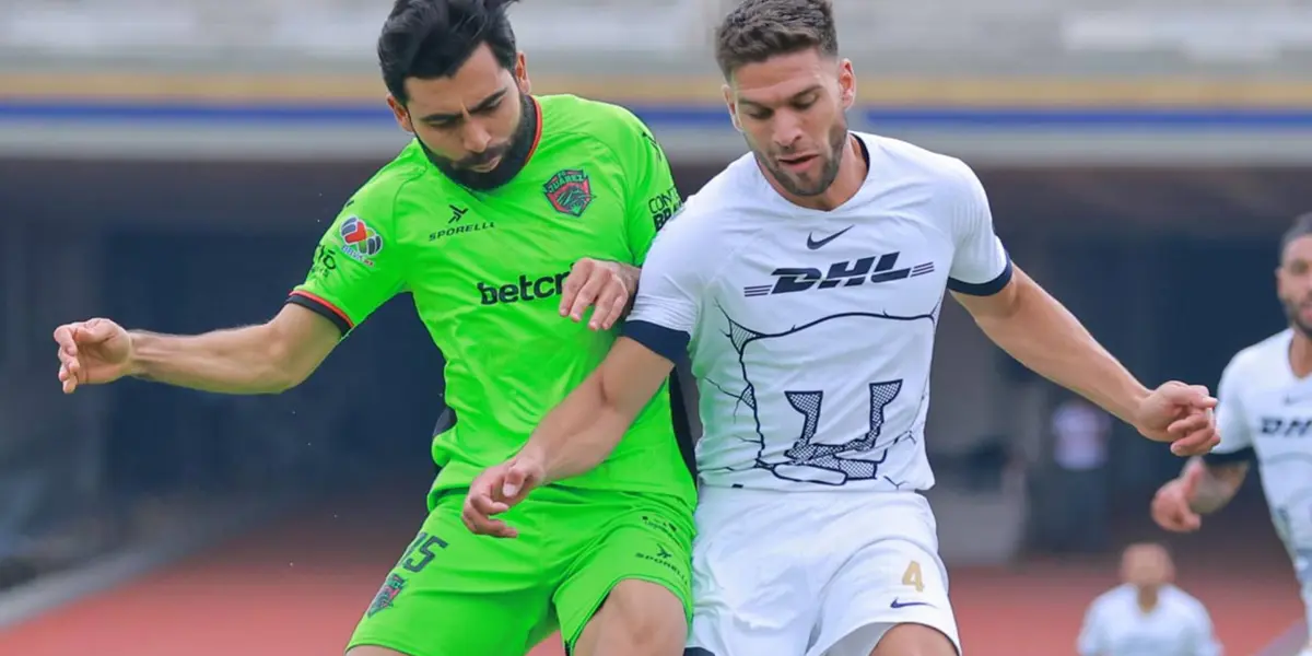 Lisandro Magallán con Pumas contra Juárez