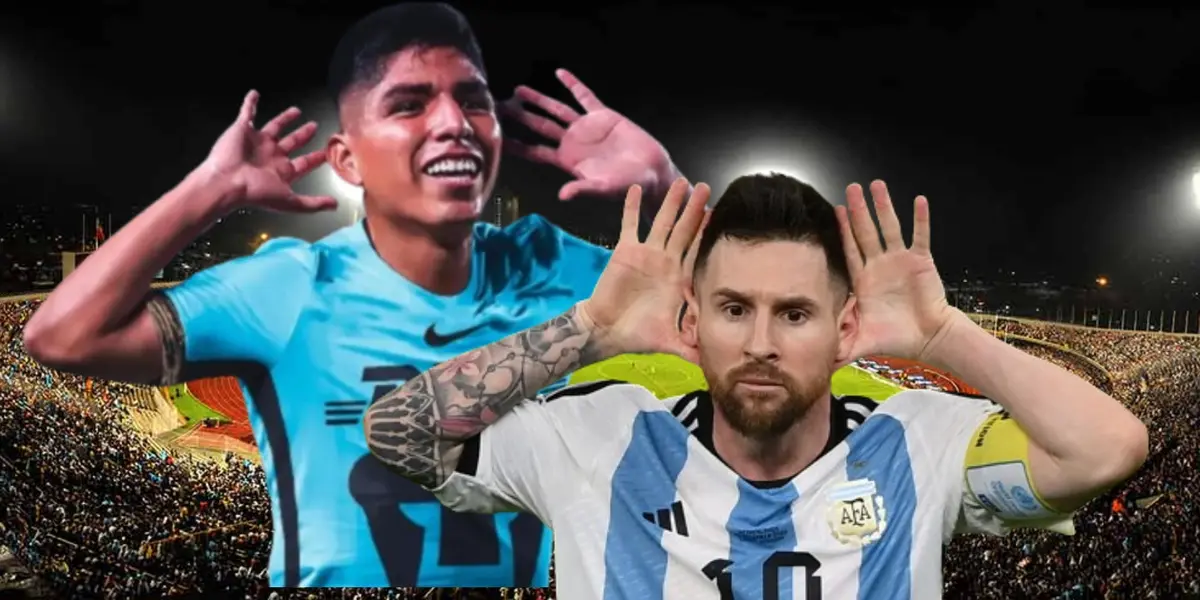 Messi y Piero Quispe 