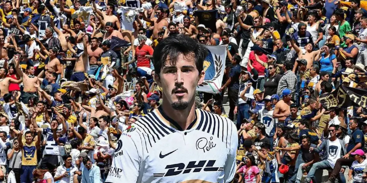 Pablo Bennevento con afición de Pumas